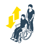 Transfer mit Pfleger und Deckenlifter